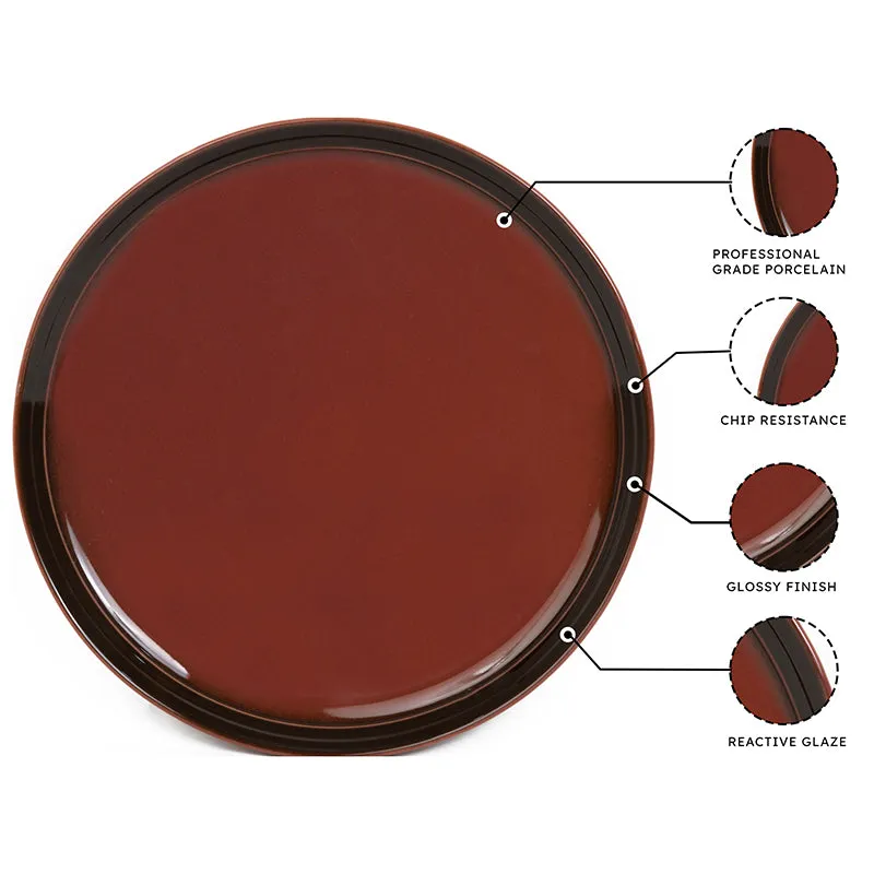 Caspian Porcelain Dinner Plate (Brown) - Set Of Six media 4