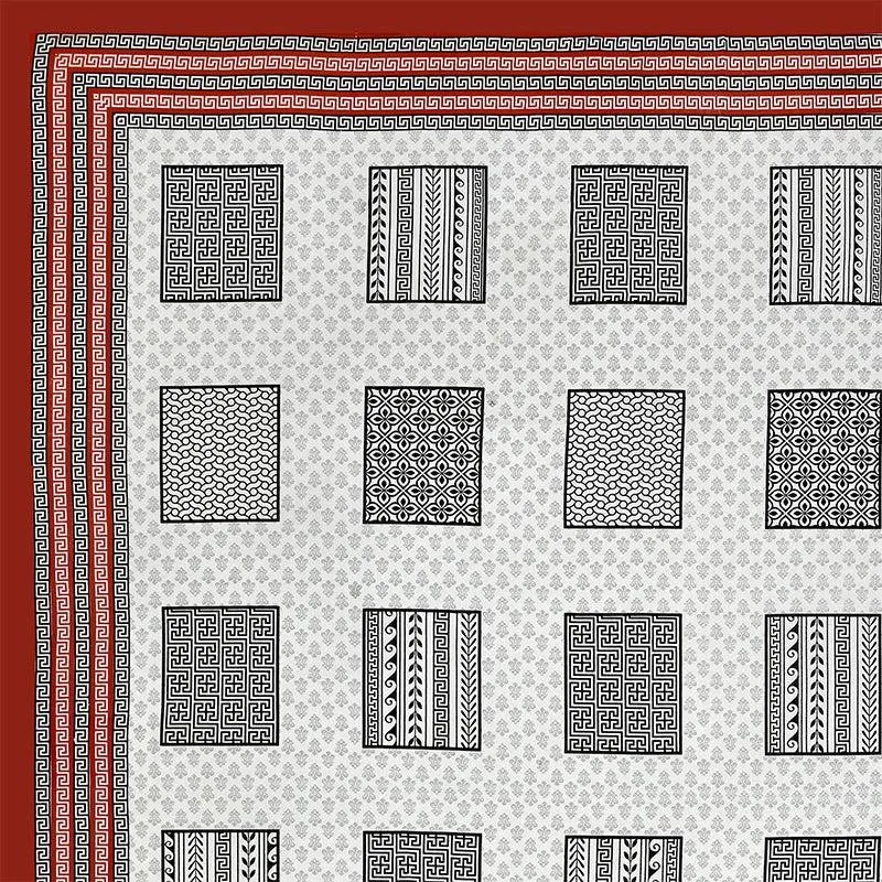 Truptii Printed Cotton Bedsheet (White,Red) - 180 TC media 4