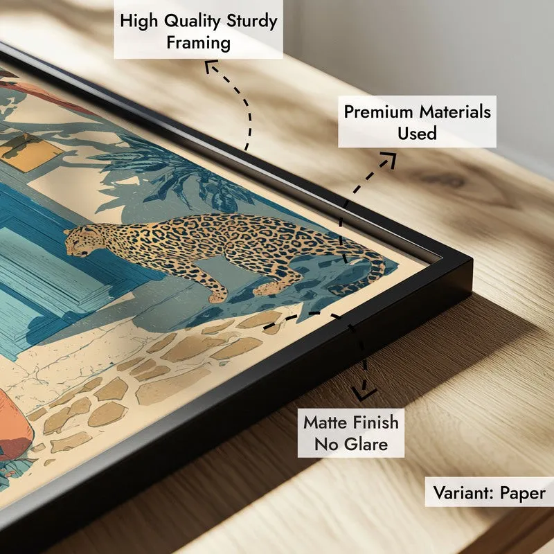 Artful Jungle Canvas Wall Painting - Black Frame media 6