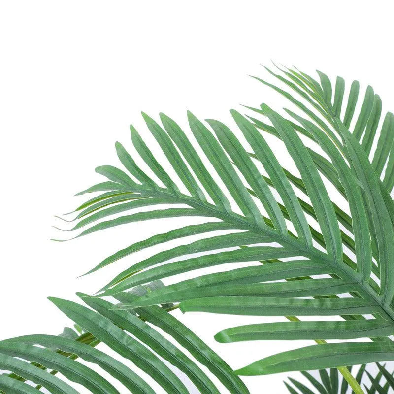 Artificial Realistic Areca Palm Plant With Black Plastic Pot - 4.3 Feet media 5
