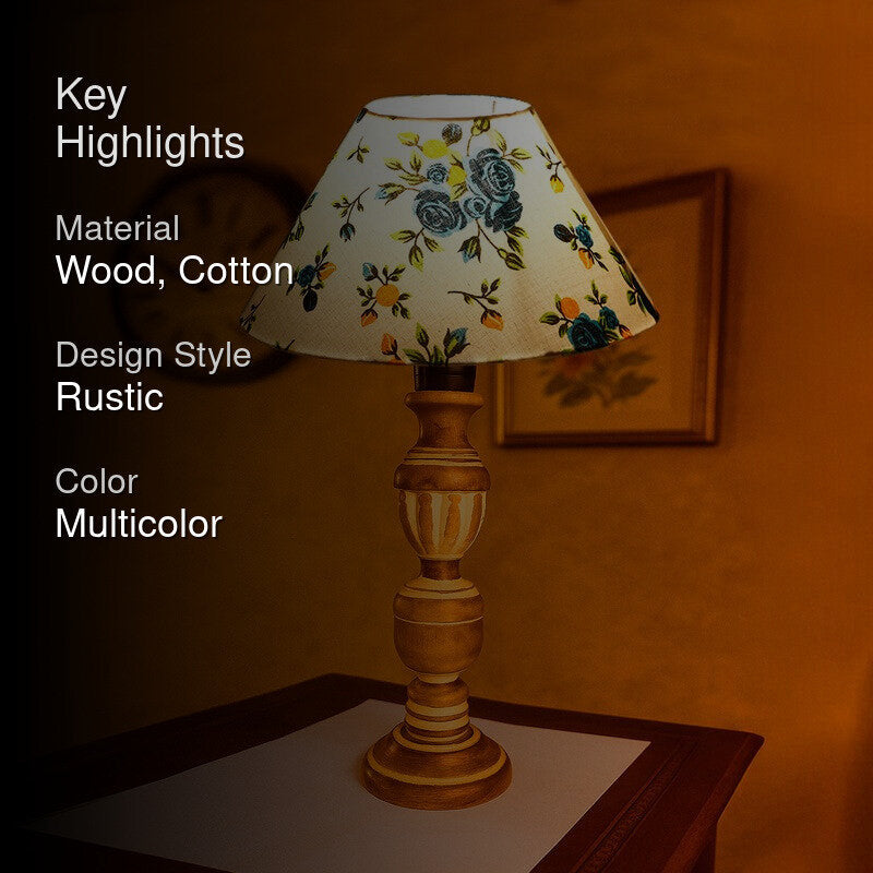 Zenrae Wooden Table Lamp - Multicolor media 2