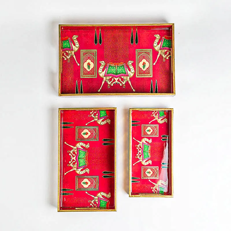 Camel Carriage Serving Tray - Set Of Three media 6