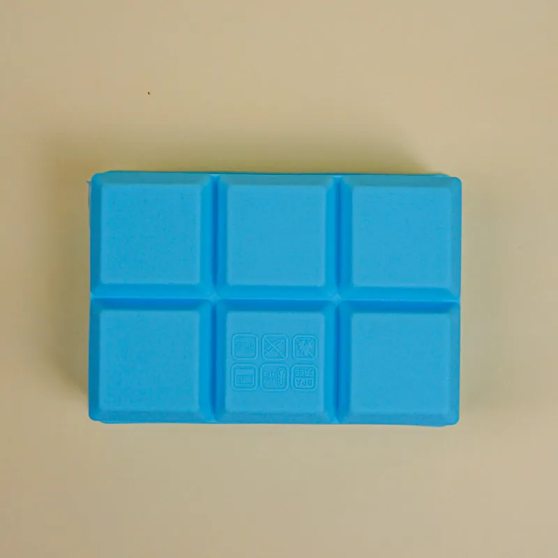 Geometric Silicone 6-Cube Ice Mould - Blue media 5