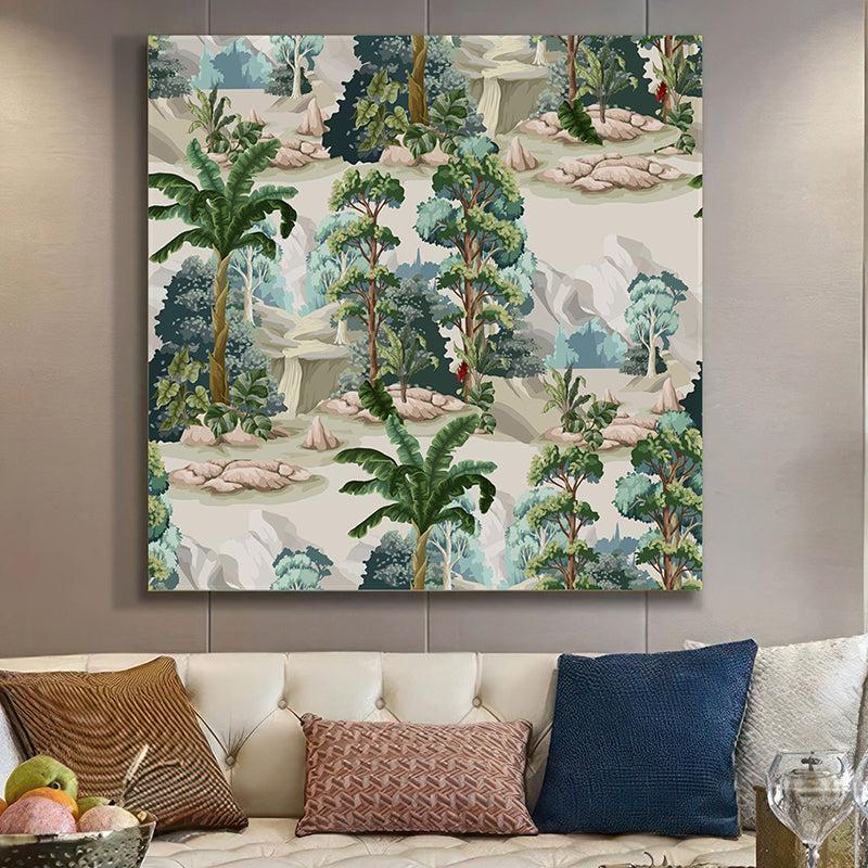 Lush Tropical Wall Painting