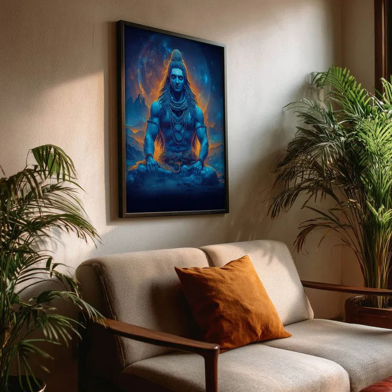 Peaceful Mahadev Meditating I Archival Paper Wall Art media 3