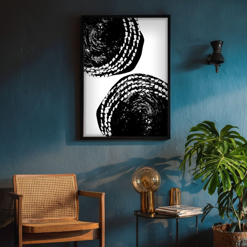 Inky Scribbles Framed Canvas Wall Painting media 4