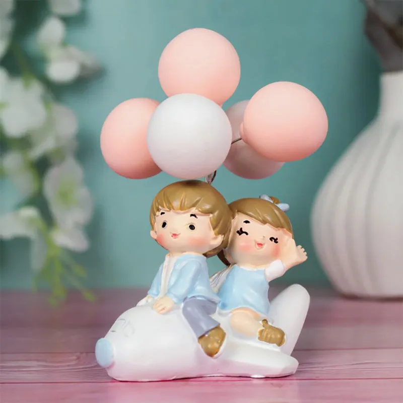 Young Love In Air Resin Showpiece - White media 4
