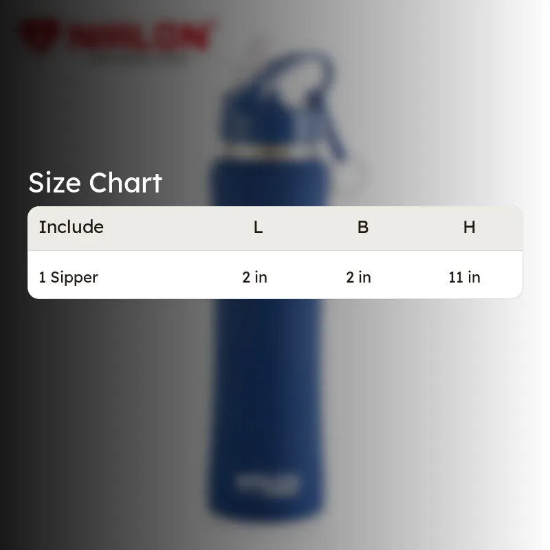 Valento Sipper Water Bottle (Blue) - 750 mL media 7