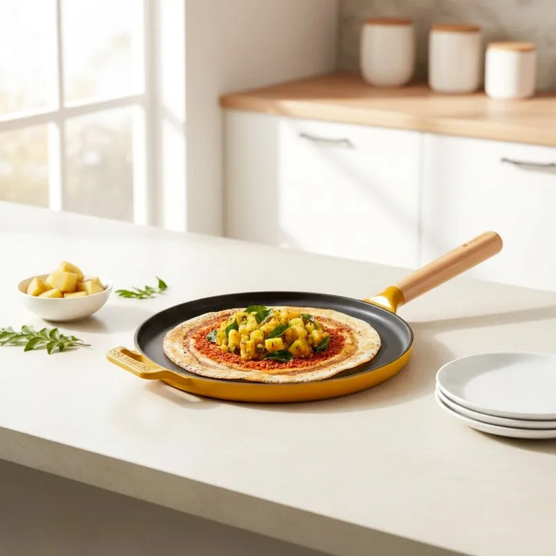 Cumin Co Enamel Cast Iron Dosa Tawa - 28 cm media 1