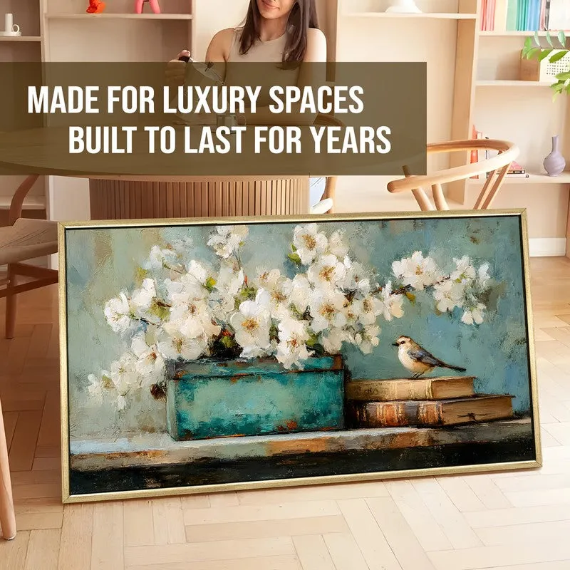 Sparrows Serenity Canvas Wall Painting With Frame media 5