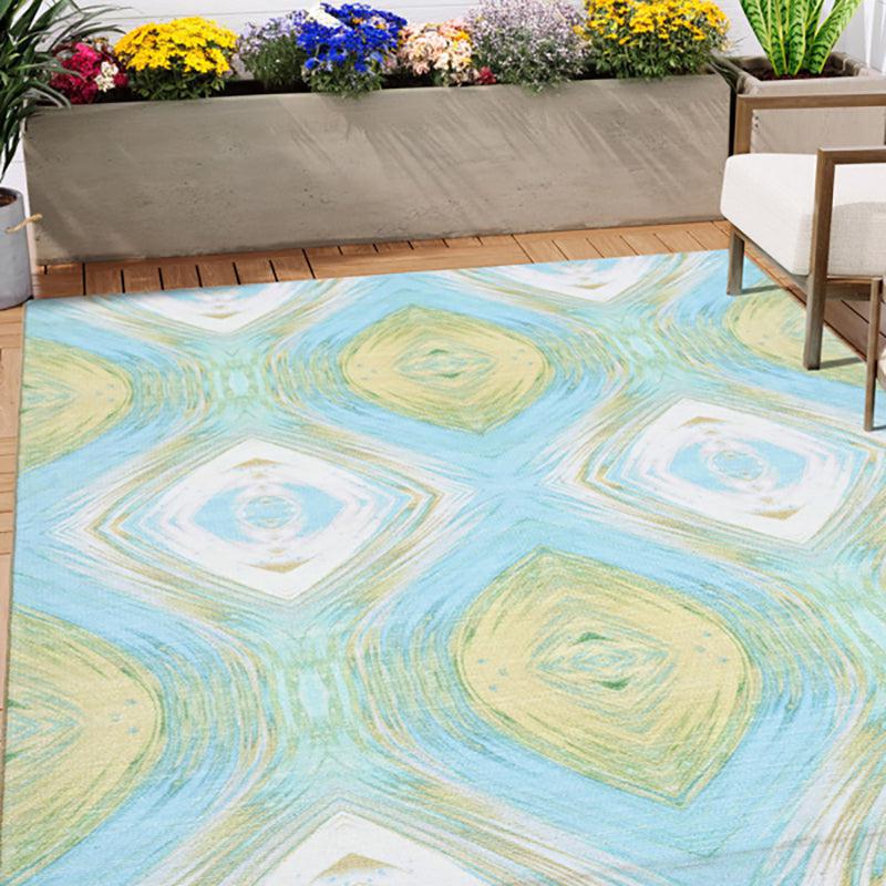 Durin Abstract Polyester Anti-Skid Carpet - Sky Blue media 3