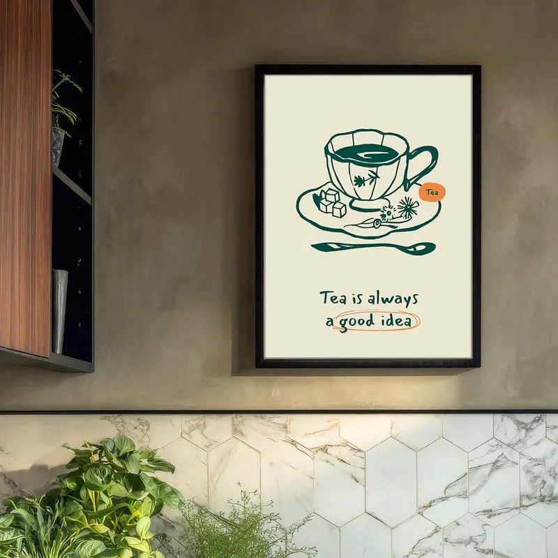 Silent Sips Archival Canvas Wall Art - Black media 3