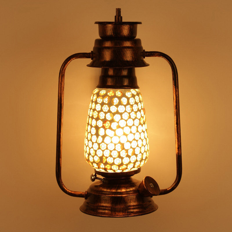 Navina Mosaic Lantern Iron Wall Lamp - Copper media 4
