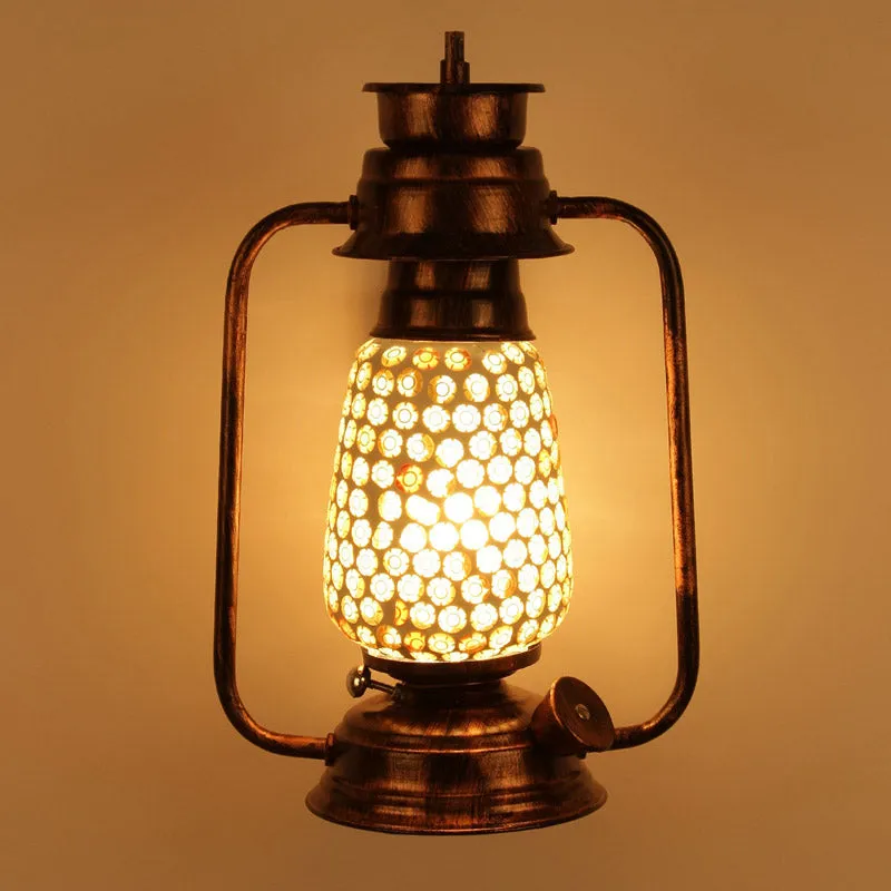 Navina Mosaic Lantern Iron Wall Lamp - Copper media 4