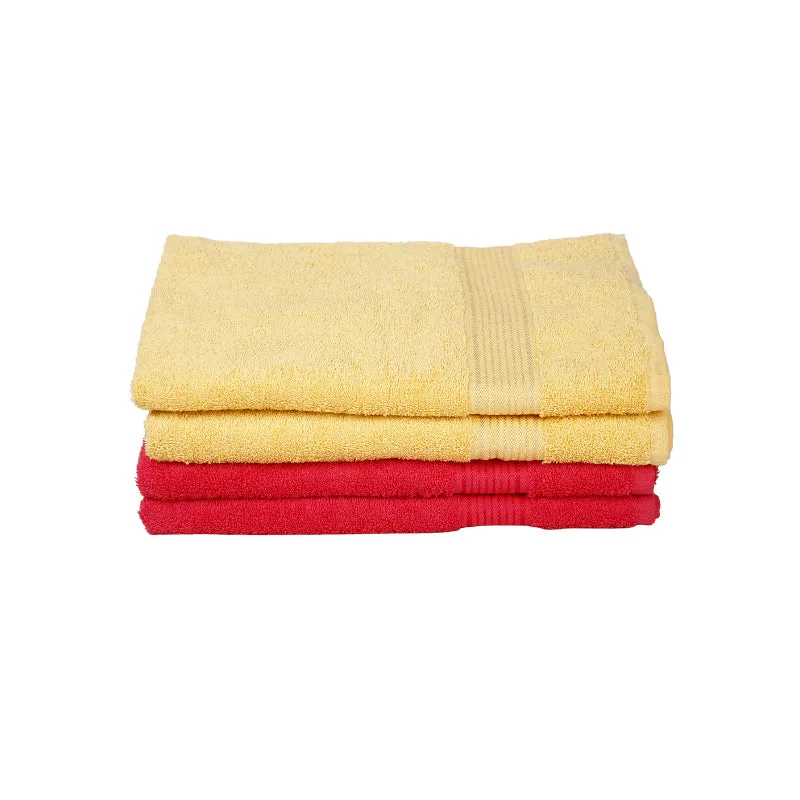 Bodil Bath Towel (Yellow & Pink) - Set Of Four media 4
