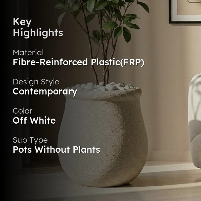 Clayra Floor Planter - Off White media 2