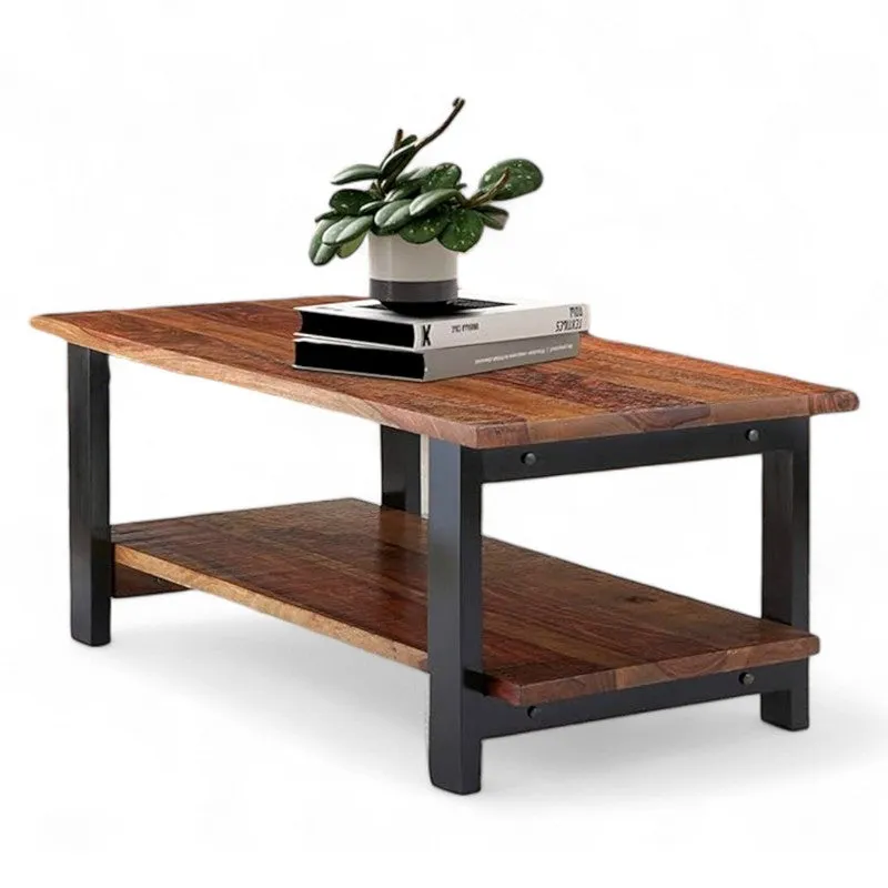 Xirox Sheesham Wooden Center Table - Brown,Black media 4