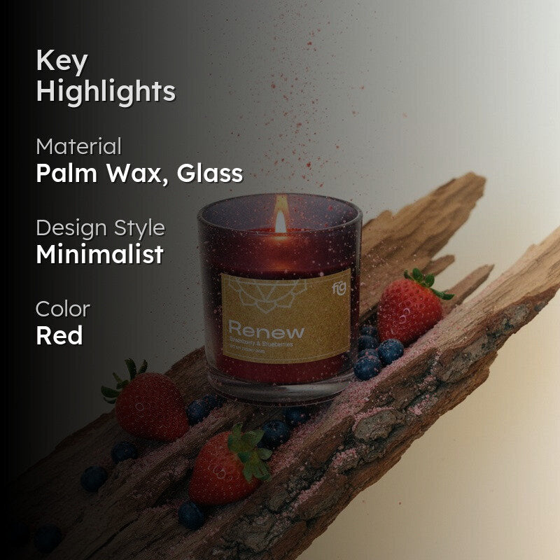 Fig Living Renew Berries Palm Wax Scented Candle media 2