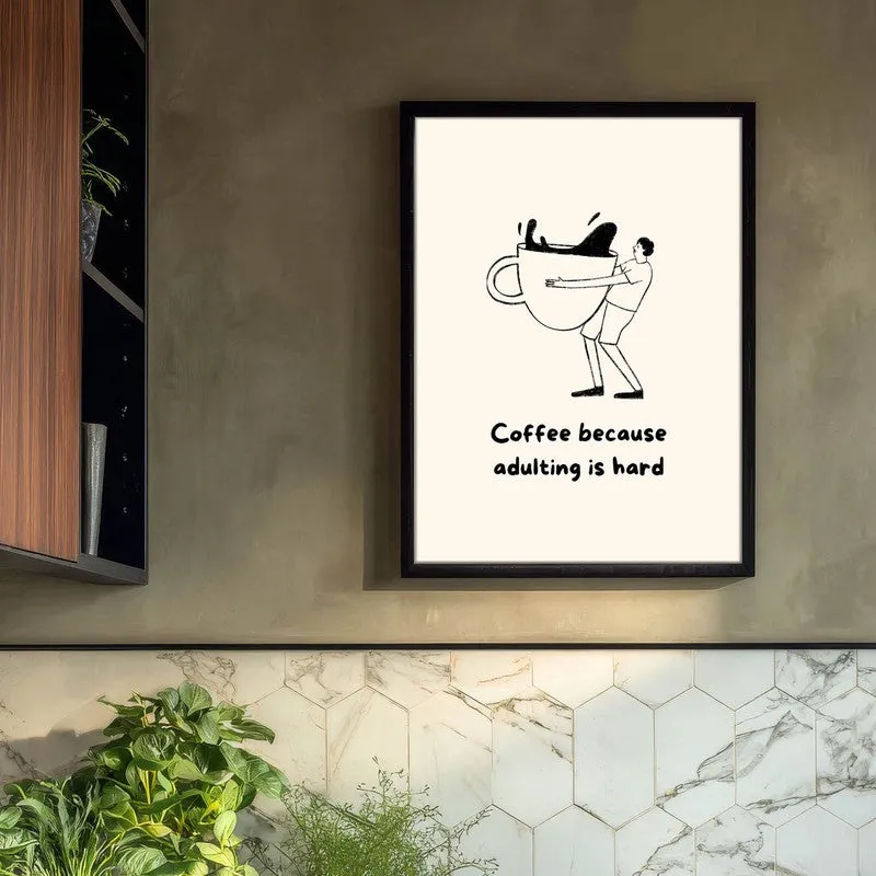 Bold Brew Archival Canvas Wall Art - Black media 3