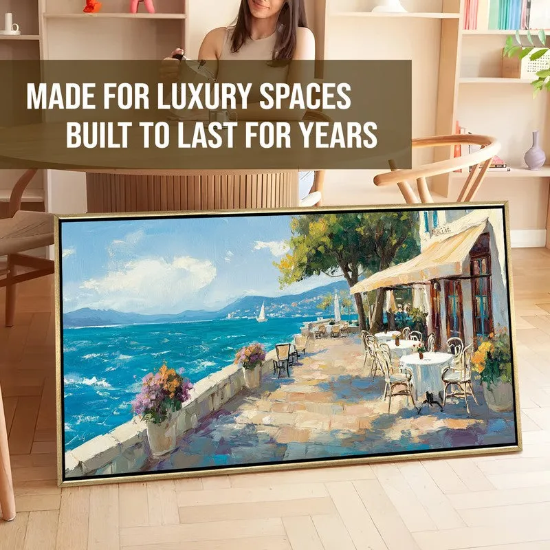 Mediterranean Morning Canvas Wall Painting With Frame media 7