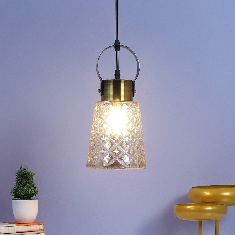 Elysian Glow Glass Ceiling Lamp