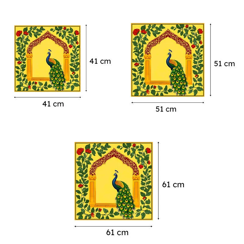 Mayura Jharokha Canvas Wall Art With Frame media 6