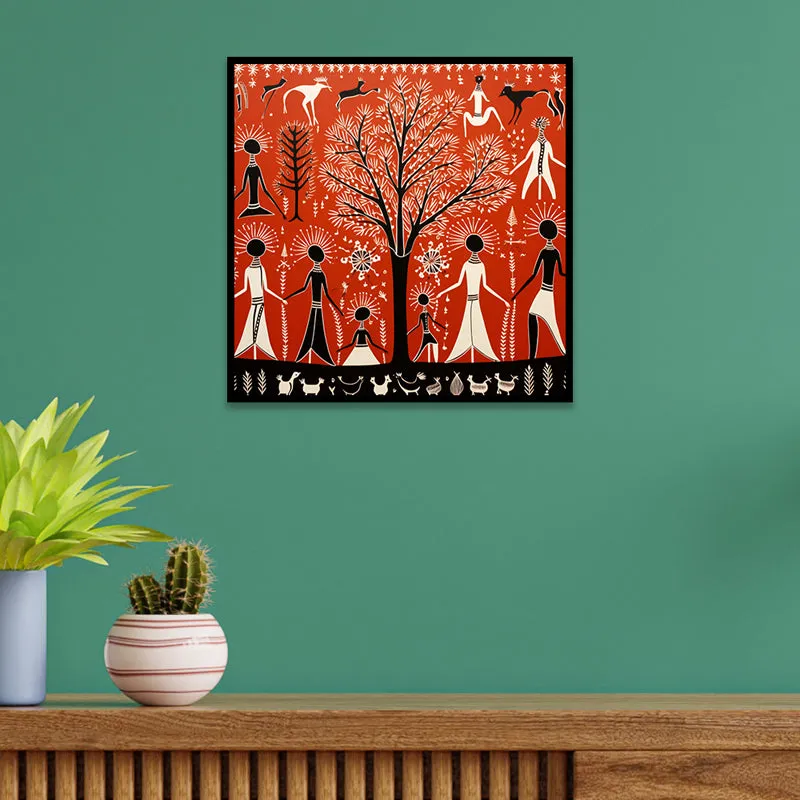 Scarlet Tribe II Canvas Wall Art With Frame media 5