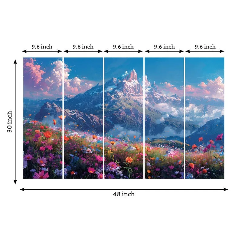 Whimsical Meadow Canvas Wall Art - Set Of Five media 9