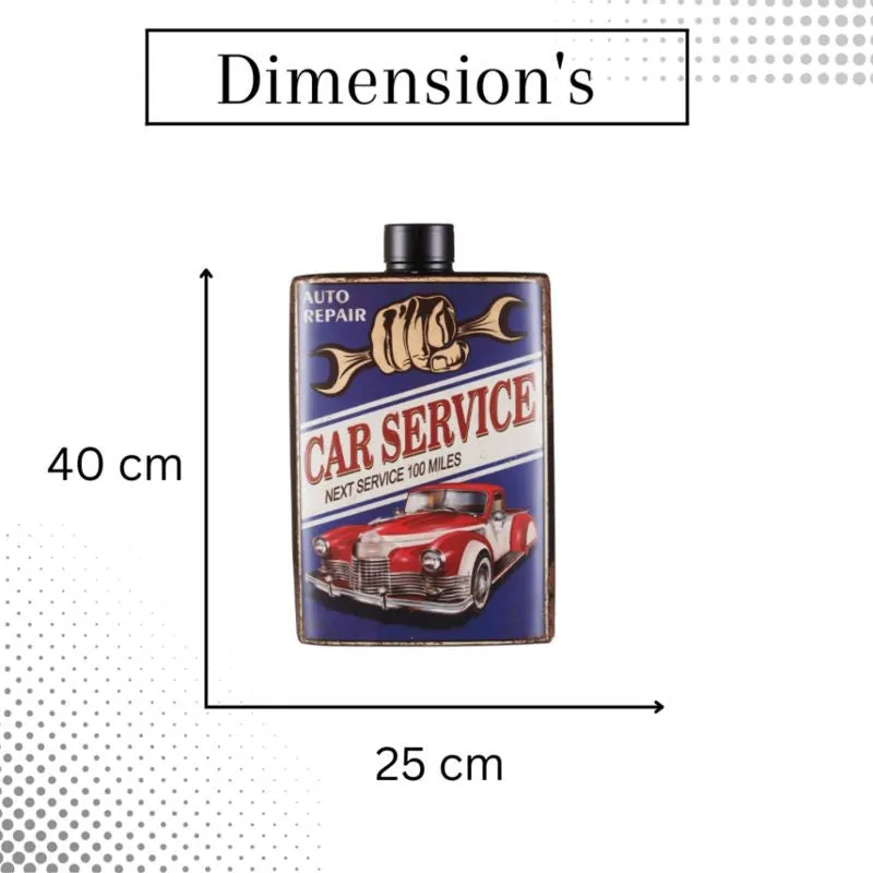 Car Service Whiskey Bottle Metal Wall Accent media 4