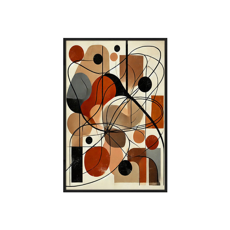 Ordo Ab Chaos Abstract Wall Painting With Frame media 4