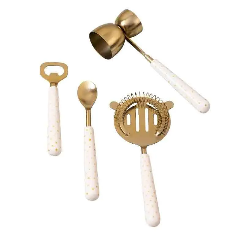 Polka Play Bar Tools (Gold) - Set Of Four media 4