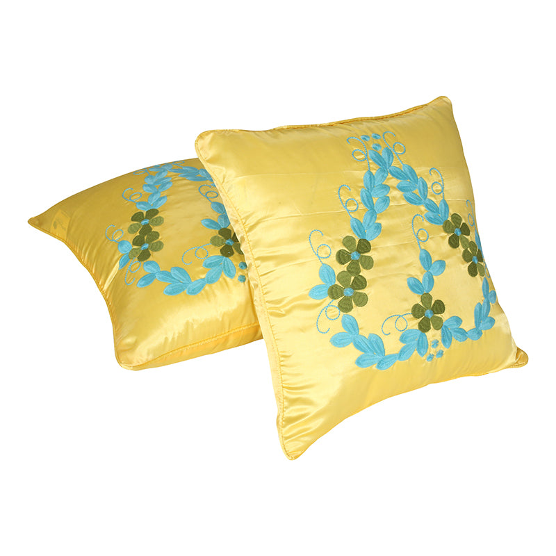 Halo Of Spring Embroidered Cushion Cover - Set Of Two media 4