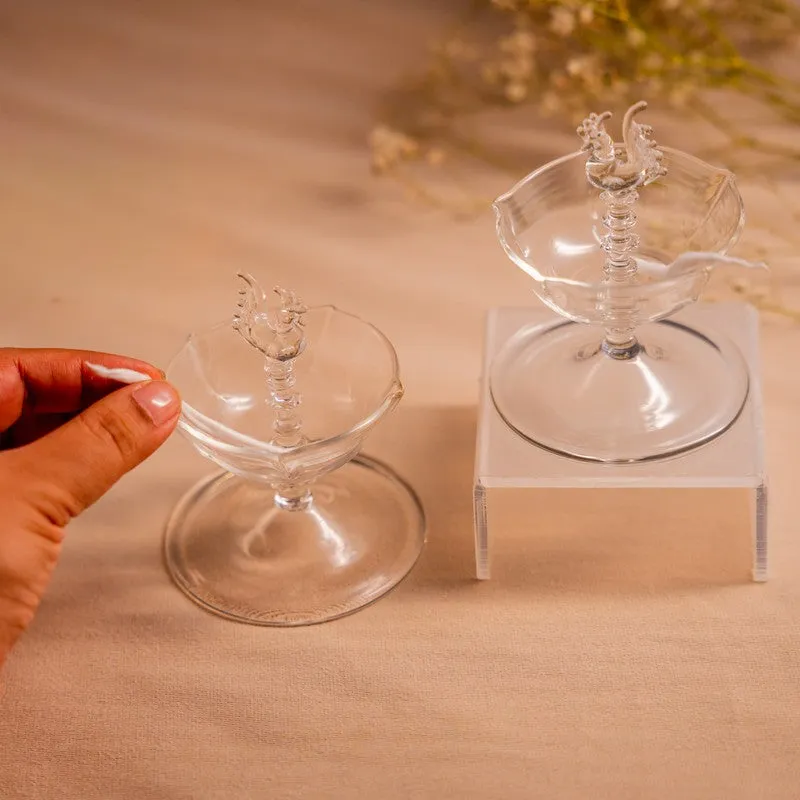 Lumina Glass Diya - Set Of Two media 4