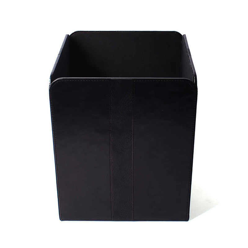 Veltrix Faux Leather Dust Bin - Black media 4