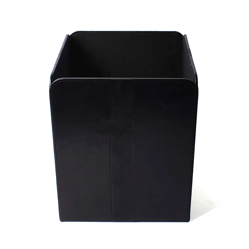 Veltrix Faux Leather Dust Bin - Black media 4