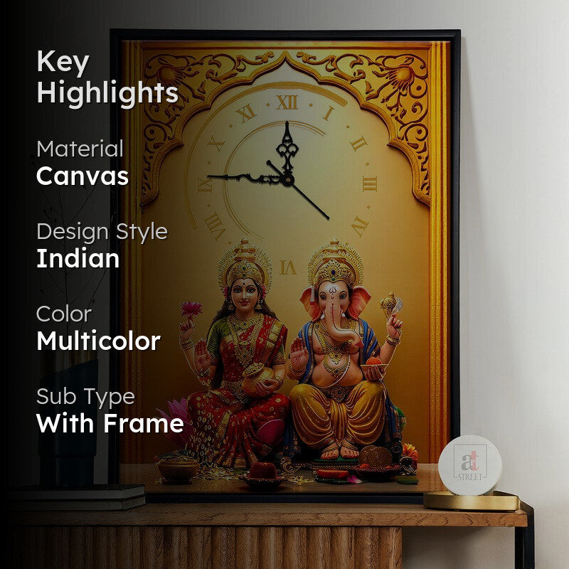 Omkar Wall Art With Clock media 2