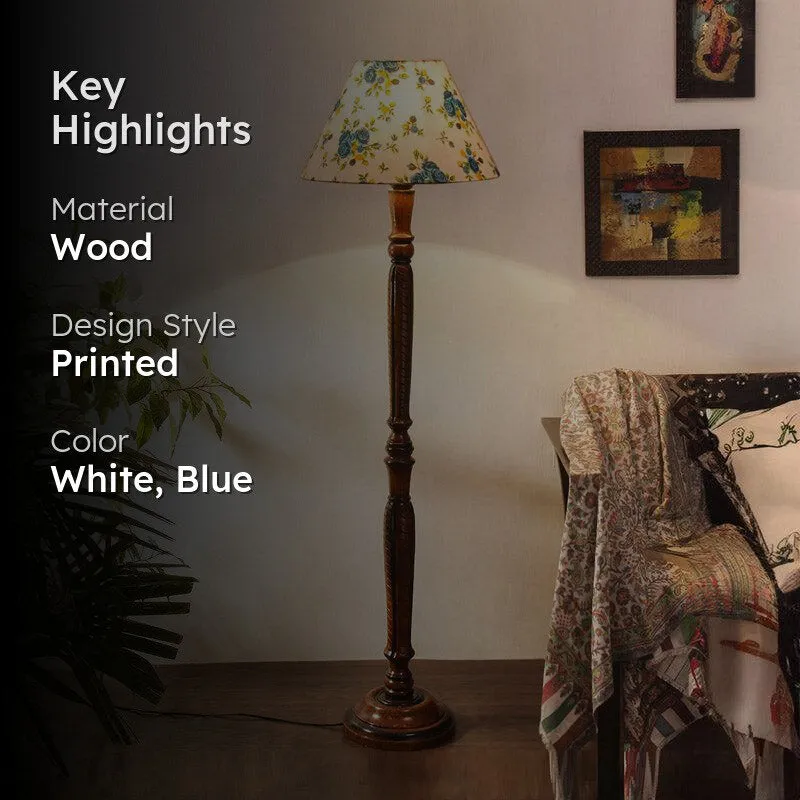 Alba Hima Vintage Wooden Floor Lamp media 2