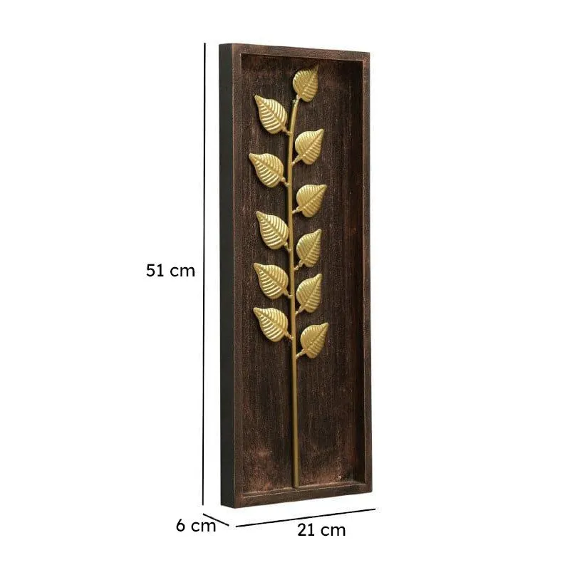 Floral Stalk Iron & Wooden Wall Accent media 5