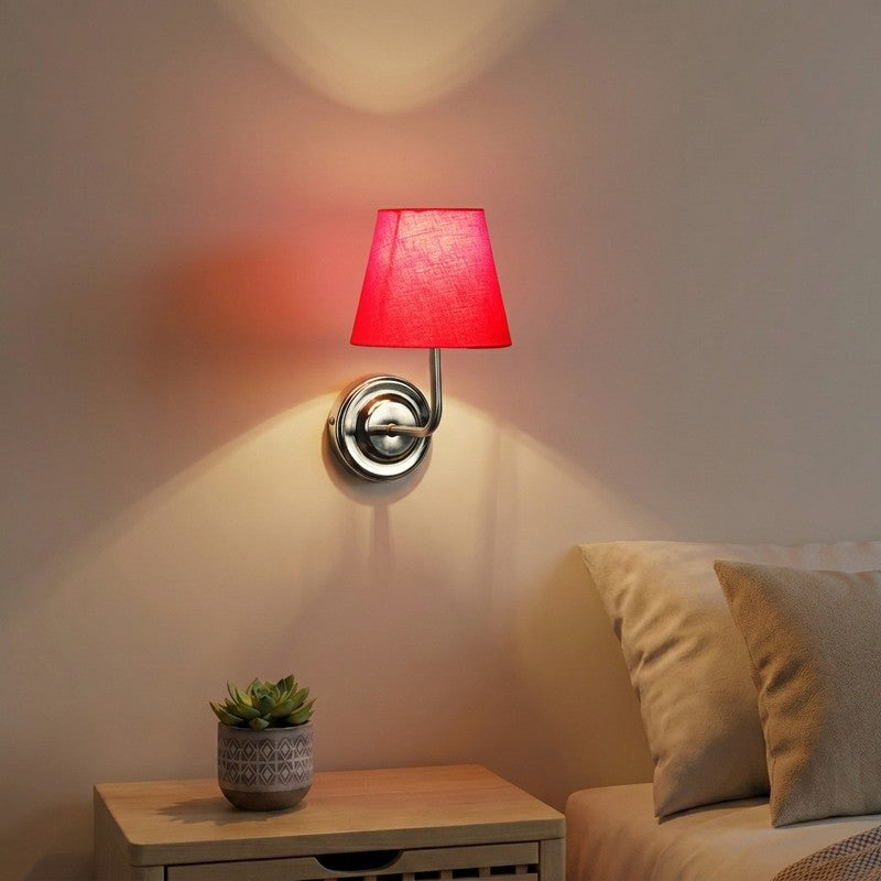 Orivelle Cherry Red Cotton Wall Lamp - Orange