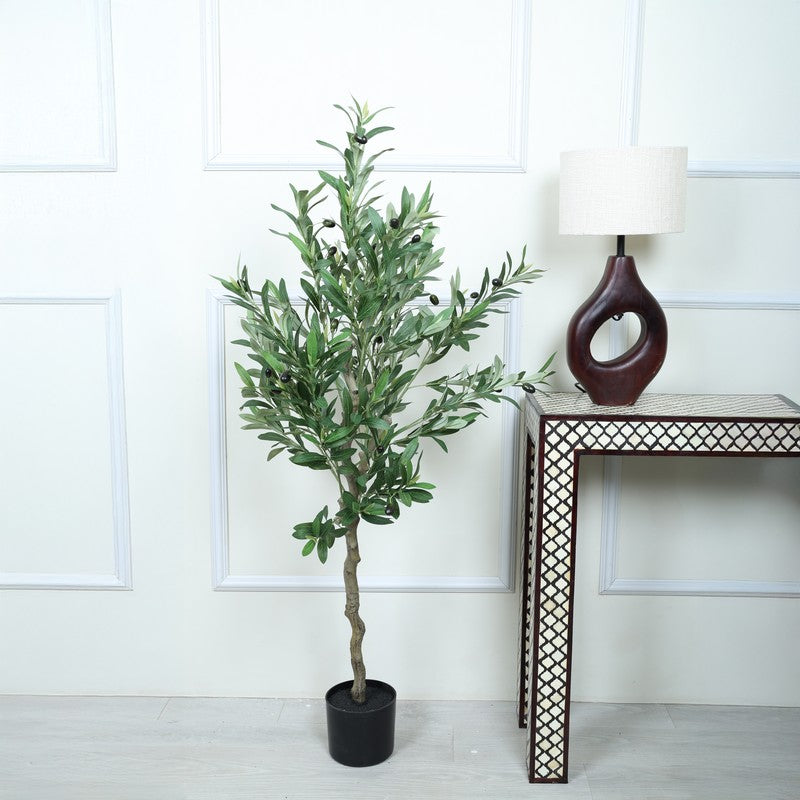 NatureTouch Artificial Floral Plant With Black Fiber Pot - 4.2 Feet media 3