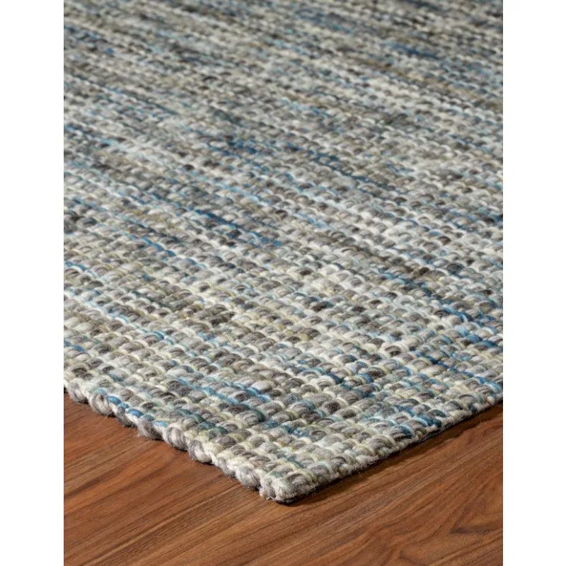 Artistry Threads Hand Woven Wool Rug - Blue & Brown media 5