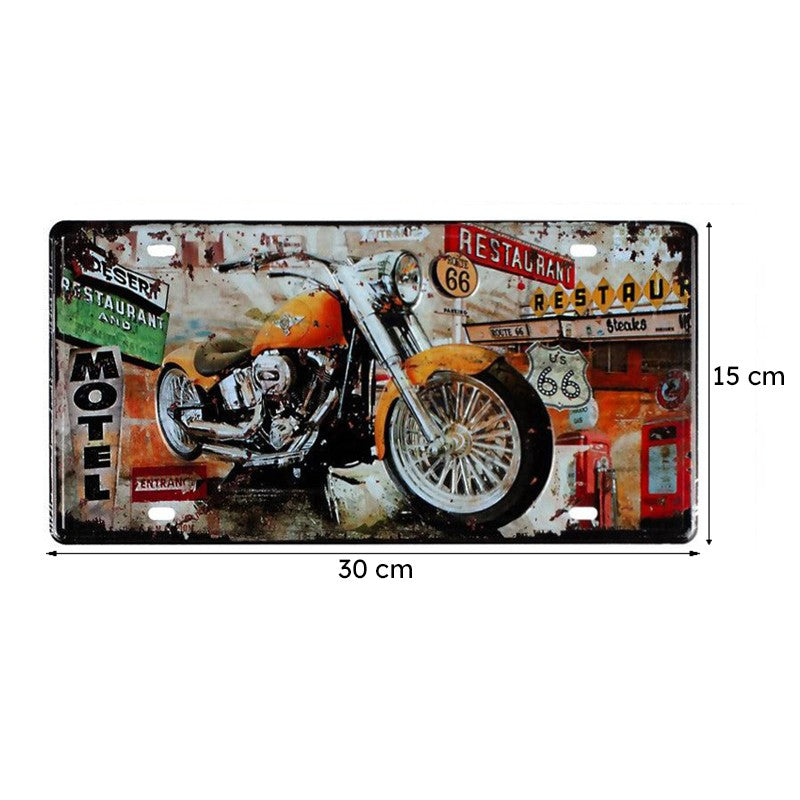 Motel Chevrolet Motorbike Metal Wall Accent media 8