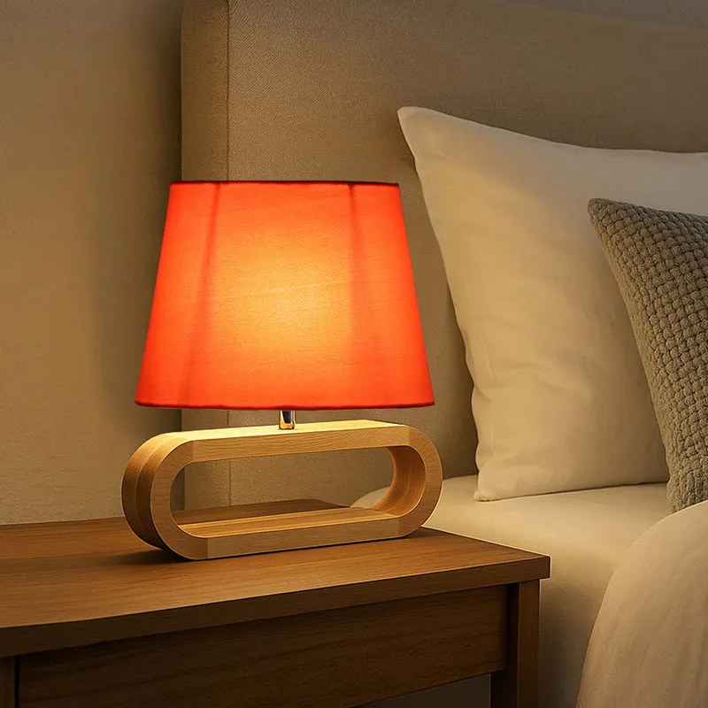 Cotin I Curve Cotton Table Lamp - Orange,Brown media 3
