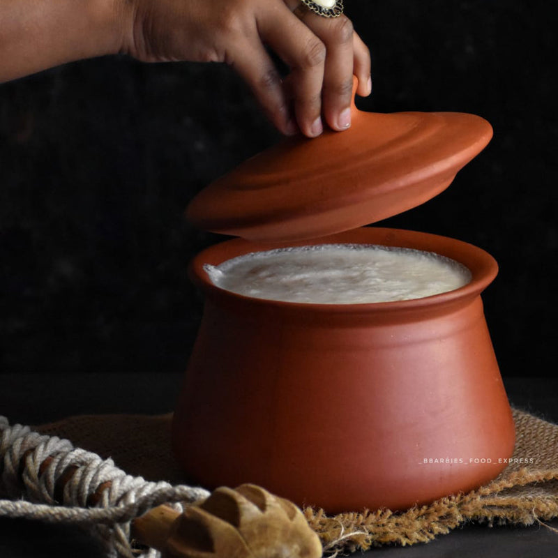 Matki Terracotta Handi With Lid - 3500 mL media 4