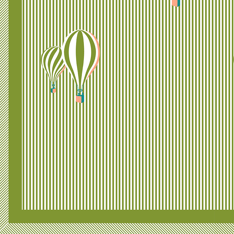 Illusion Stripey Balloon Cotton Bedsheet (Green) - 200 TC media 3