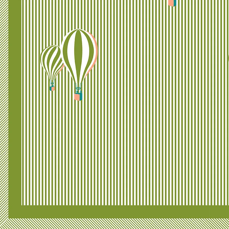 Illusion Stripey Balloon Cotton Bedsheet (Green) - 200 TC media 3