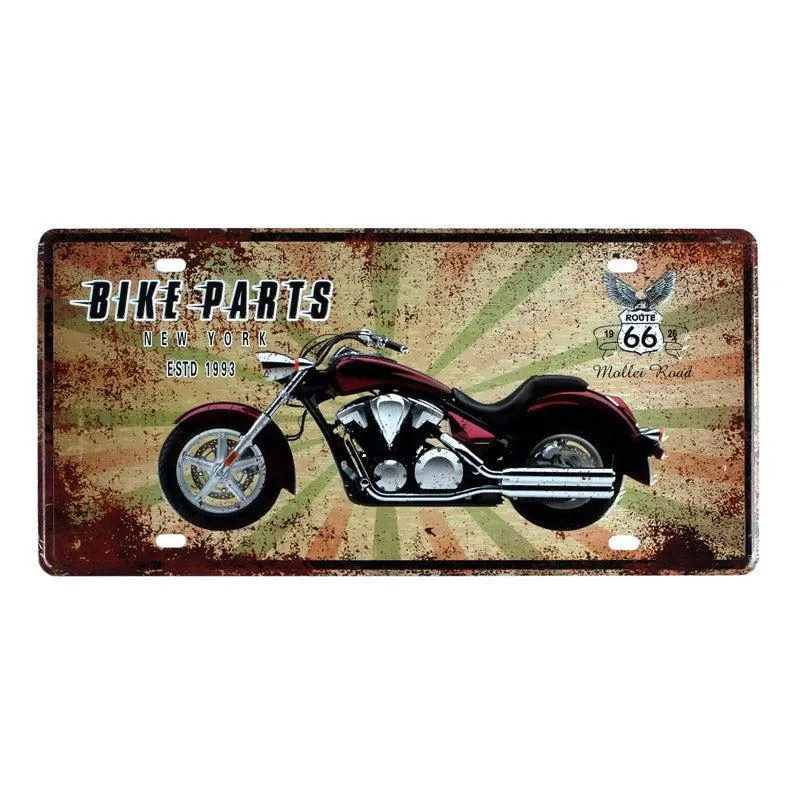 Bike Parts Route66 Metal Wall Accent media 3
