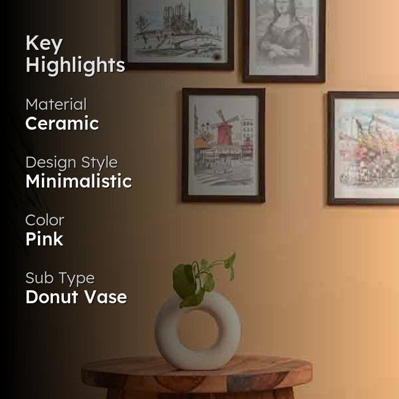 Boho Donut Vase - Powder Pink media 2