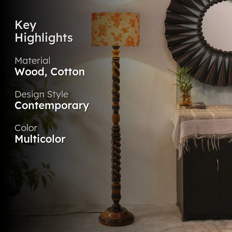 HaloCylinder Floor Lamp I (Floral) media 2