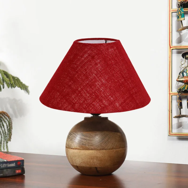 Sienna II Orb Jute Table Lamp - Maroon,Brown media 3